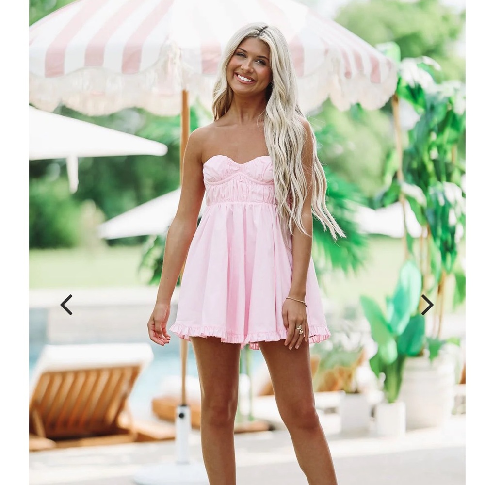 Hazel and Olive Bombshell Beauty Mini Dress- Light Pink